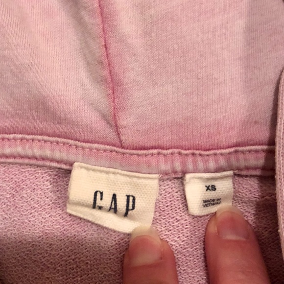 GAP Faded rose lilac zip up hoodie, XS - Picture 4 of 5